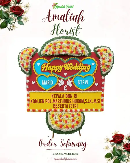 Papan Bunga Pernikahan Sukmajaya